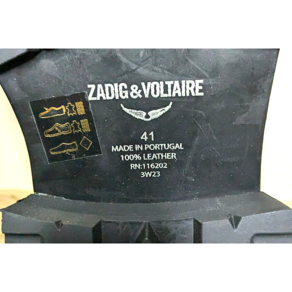 Zadig & Voltaire Boots Womens 10 EU 41 White Ride Chelsea Leather NEW SWCT00804 - Picture 10 of 12